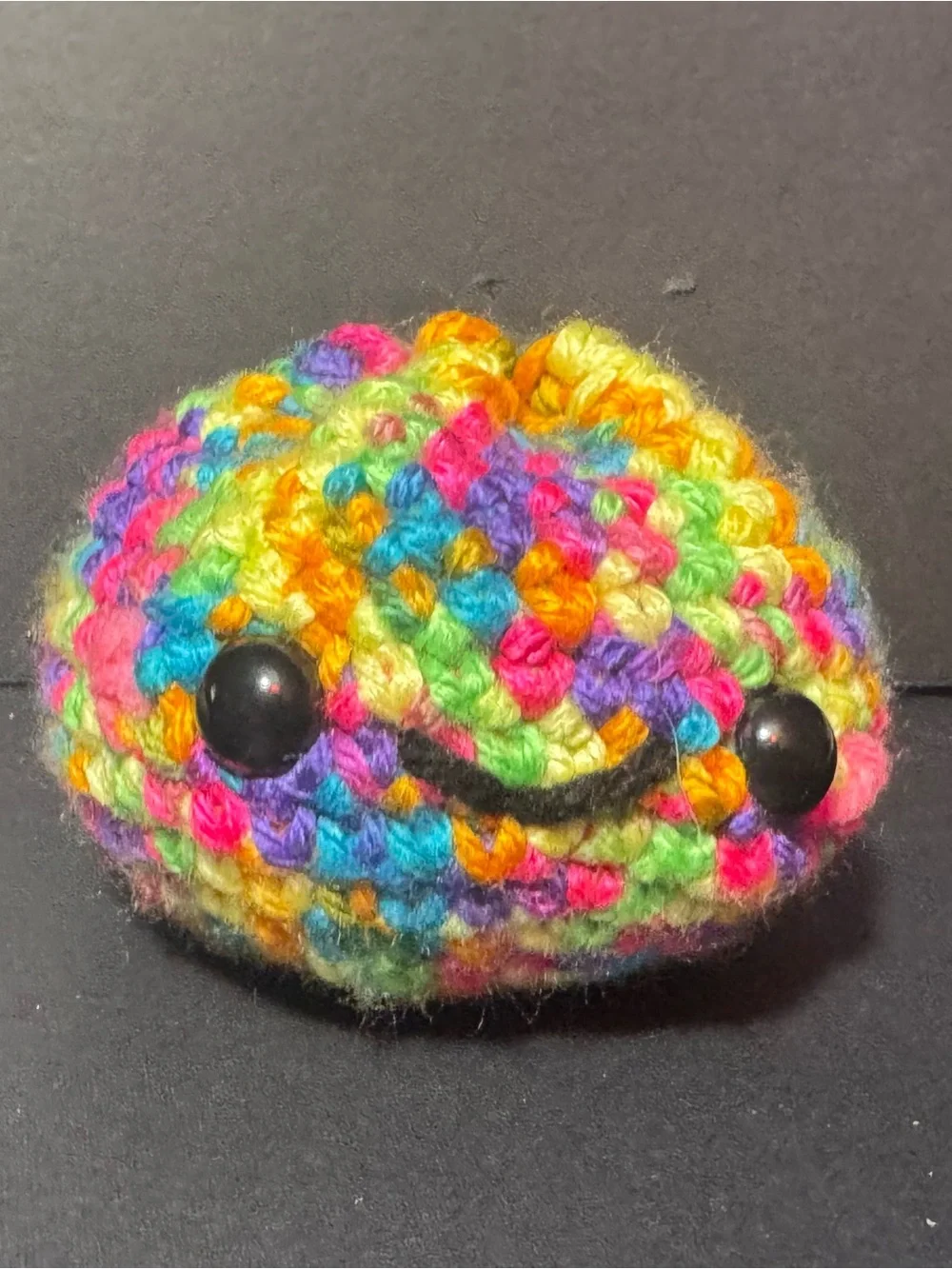 Handmade Multicolor Crochet Dumpling Amigurumi Smile Plush